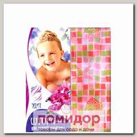 Штора Эдит для ванной комнаты с рисунком Кораллы (с кольцами) 180 х 180 см, 1 шт.