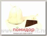 Набор для бани и сауны КЛАССИЧЕСКИЙ в коробке, (шапка, рукавица и коврик)